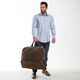 Personalized Waxed Khaki Garment Bag Image 3 of 3